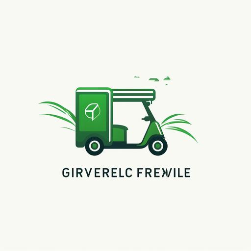 simple delivery service logo, name 