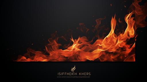 simple flame logo, Saying under flame logo of Kush Card Breaks, Fire and smoke backgroud, wideshot --ar 16:9