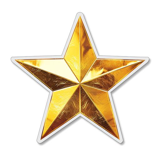 simple golden star sticker --v 6.0