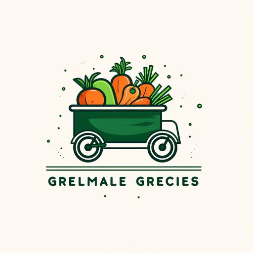 simple groceries delivery service logo, name 