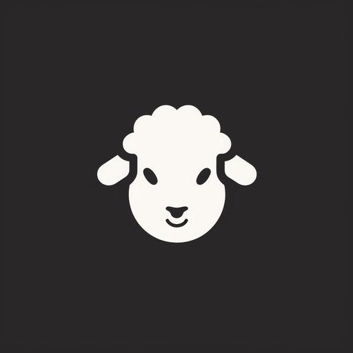 simple minimal lamb or sheep vector logo