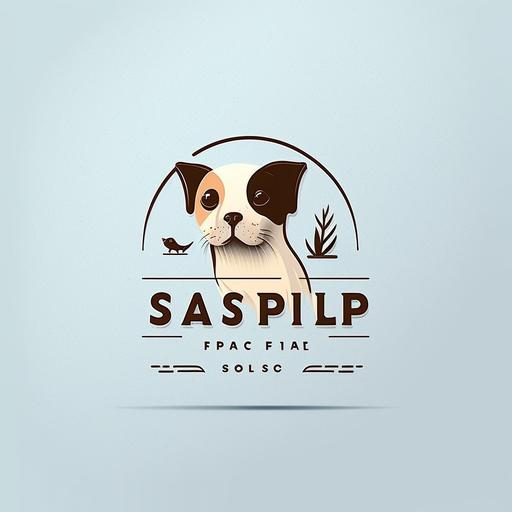 simple pet shop logo, minimalistic