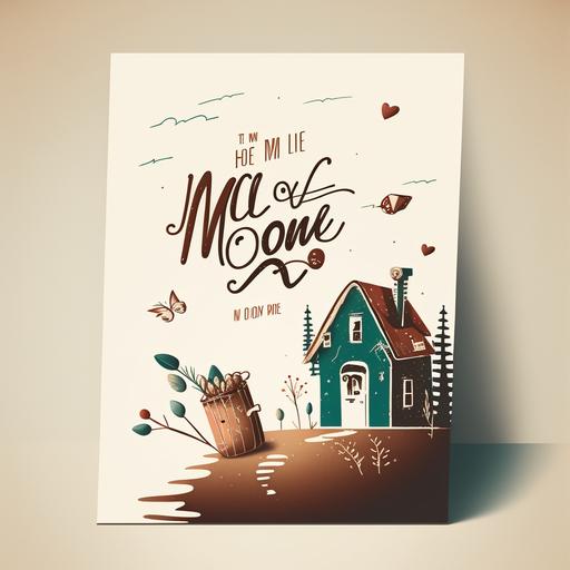simple vector card welcome back home my love