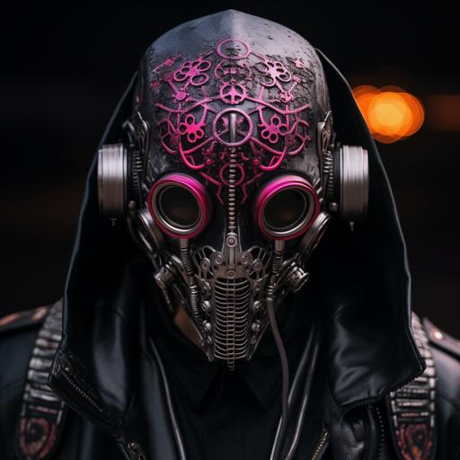 singer half mask , cyberpunk