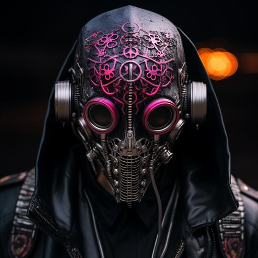 singer half mask , cyberpunk