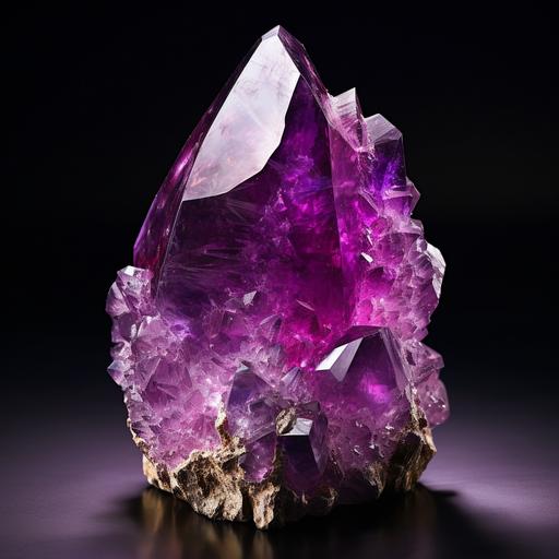 single vivid amethyst crystal