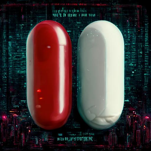 cyberpunk red and white pill