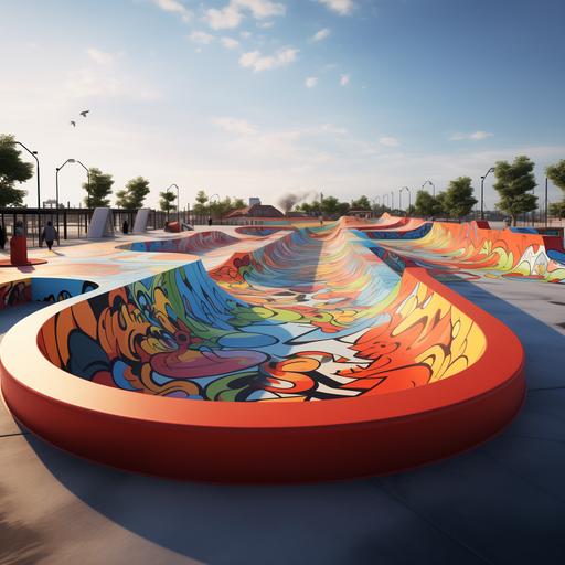 skate baording park inspired by hot wheel track