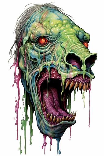 slimy grotesque zombie carnivorous horse by alex pardee --ar 2:3