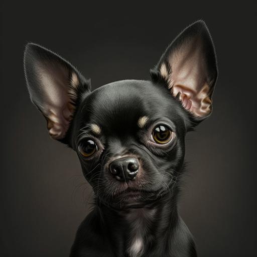 small dog, black color, kind dog,cool dog, chihuahua,pitbull,cute,begging face