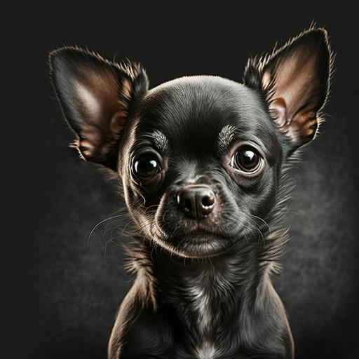 small dog, black color, kind dog,cool dog, chihuahua,pitbull,cute,begging face