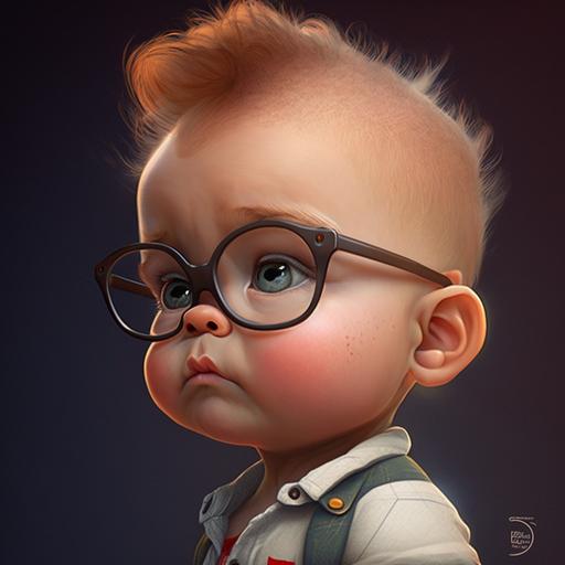 smart baby, cartoon, profile picture