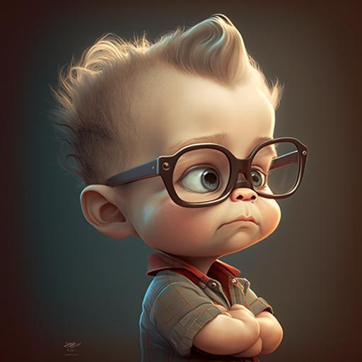smart baby,cartoon,profile picture