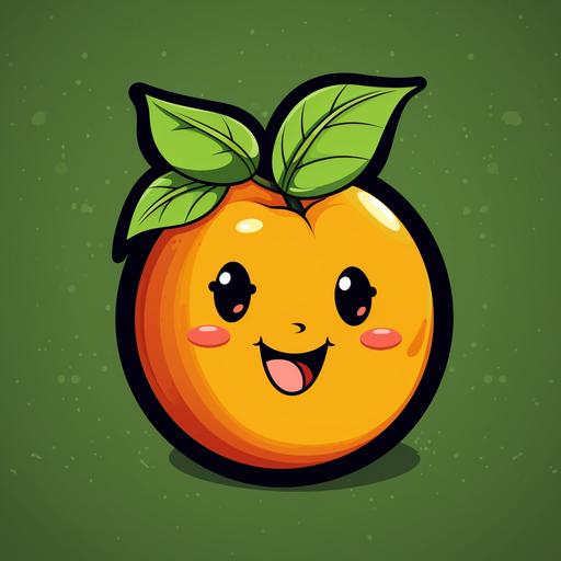 smiling mango fruit cartoon style