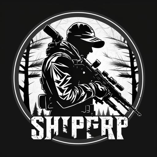 sniper logo black and white