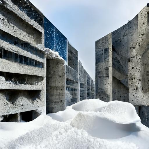 snow; HD; fractal; concrete