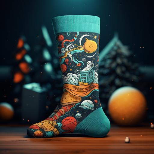 sock mockup special eddition for christmas