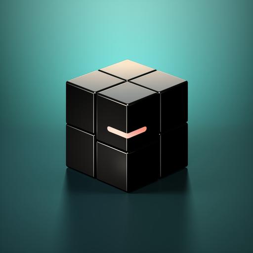 solid cube logo --style raw --s 750