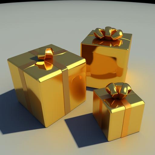 some gold cions,one gift box