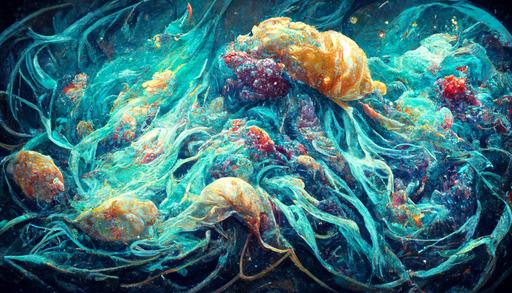 space, a flock of stingrays, a galaxy in the form of a jellyfish ::realism:: --wallpaper