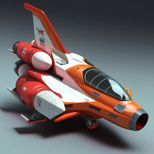 space shuttle Honda red concept art