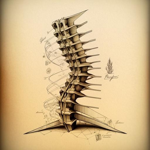 spine draw lines sketch