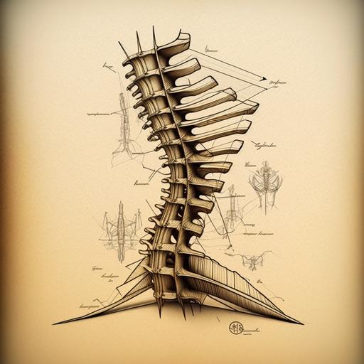 spine draw lines sketch