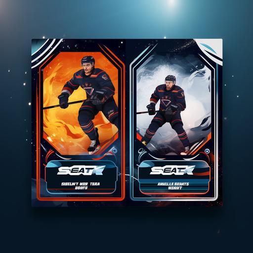 sports trading card border design template front and back modern
