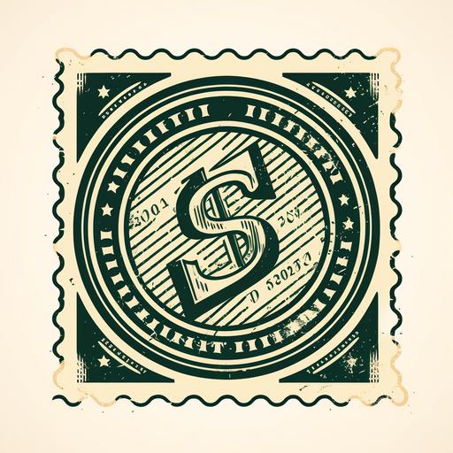 stamp money sign vector