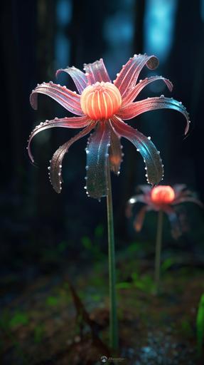 star shaped alien flower, large blossoms --ar 9:16 --v 5.1