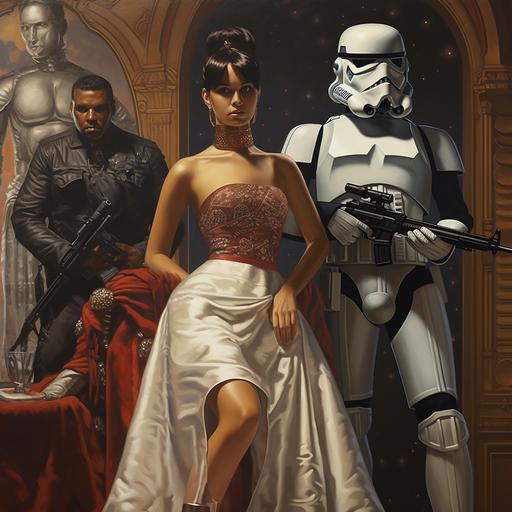 star wars, french maid, woman, space opera, footsoldier, commando, trooper