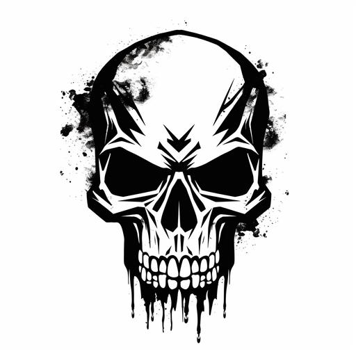 stencil skull logo