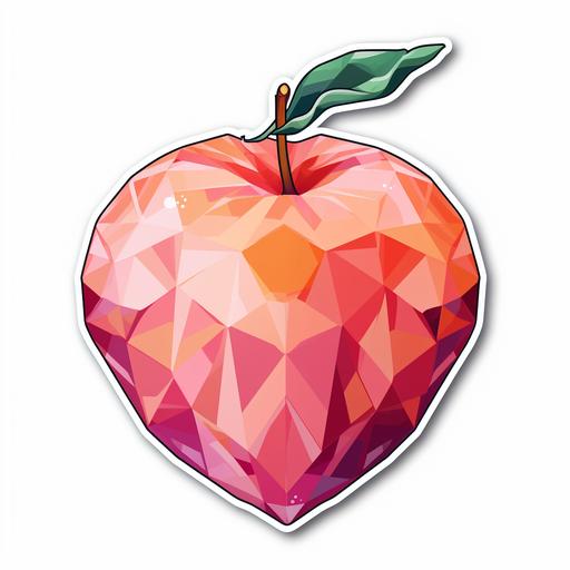 sticker a giant pink diamonds peach emoji