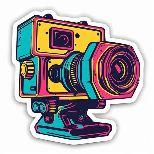 sticker, video camera