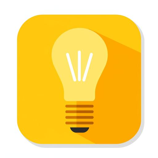 stock icon of a lightbulb in similar format to that of snapchat