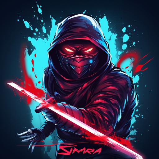 stream logo ninja with lightsaber