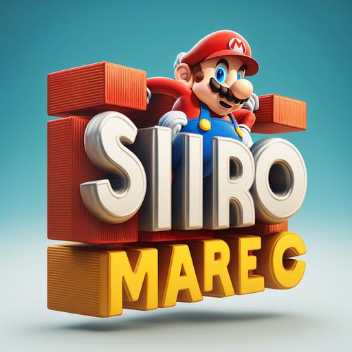 super mario, new game logo 4k quality --v 4 --stylize 700