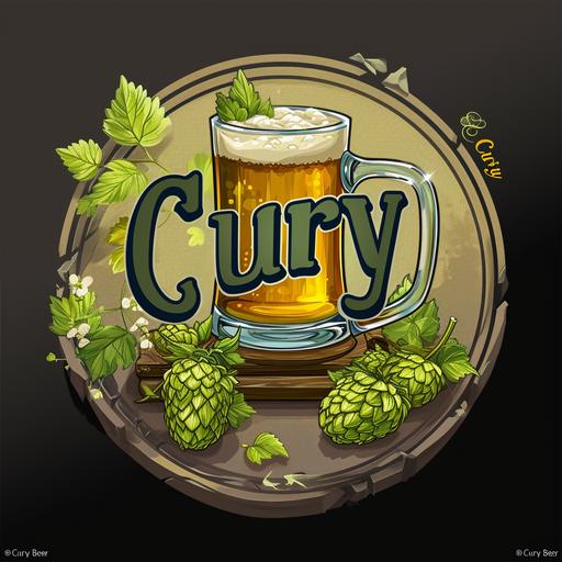 super realistic round brand logo of brewery 