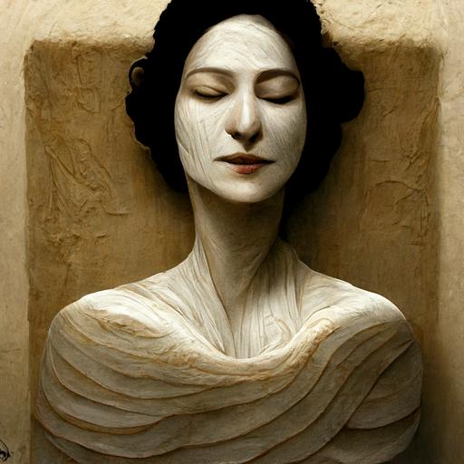 surreal, Greek sculpture, beautiful woman, ivory skin, mother, daughter, lover