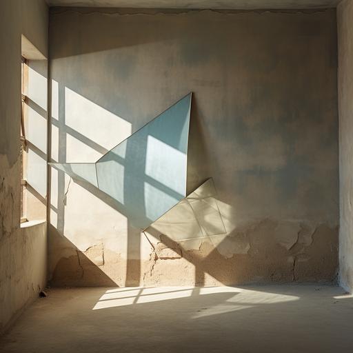 surrealist abstract photograph window , negative space, inside, outside, optical illusions, mirrors, shadows, confusion