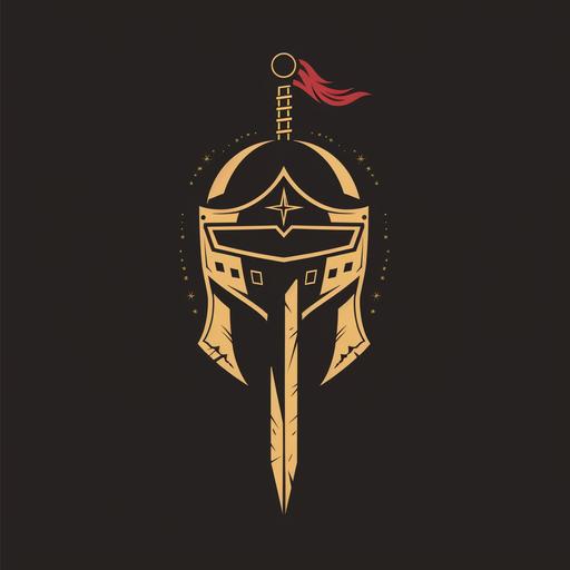 sword helmet vector logo --v 6.0