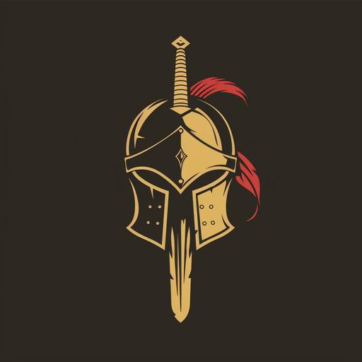 sword helmet vector logo --v 6.0