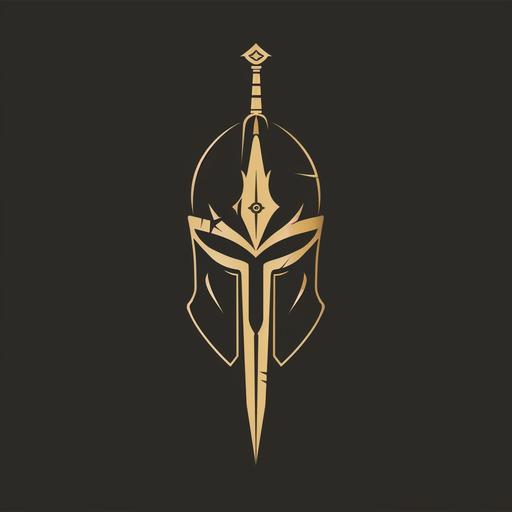 sword helmet vector logo --v 6.0