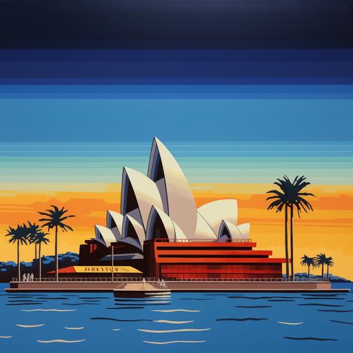 sydney harbour opera house:: by hiroshi nagai minimalist art