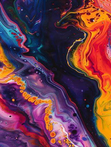syringepainting 'liquid paintings' of vinicunca by david schaffer, in the style of poured paint, close-up intensity, marble, colorful fluid color combinations, 8k resolution, ephemeral patterns --ar 3:4