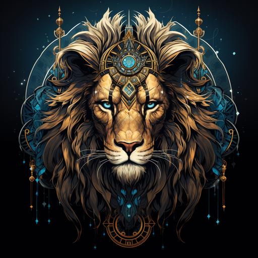 t-shirt design, pencil sketch of a majestic lion, with a regal expression and impressive mane, surrounded by tribal patterns and symbols --s 250