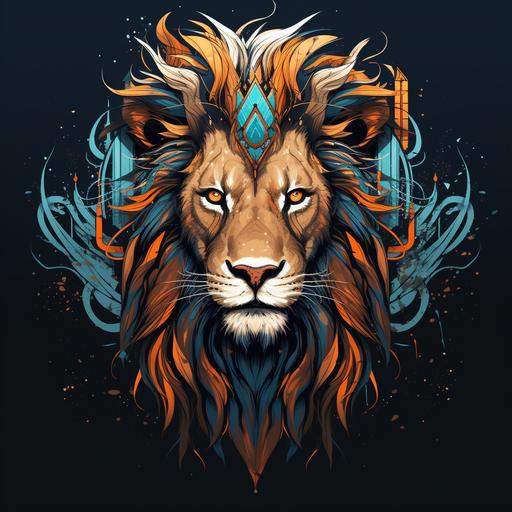 t-shirt design, pencil sketch of a majestic lion, with a regal expression and impressive mane, surrounded by tribal patterns and symbols --s 250