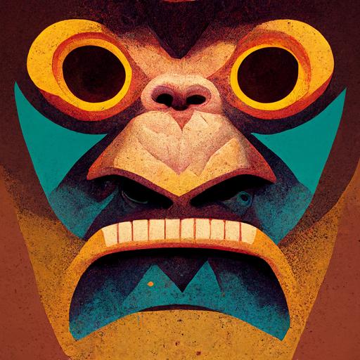 taco man, angry monkey face