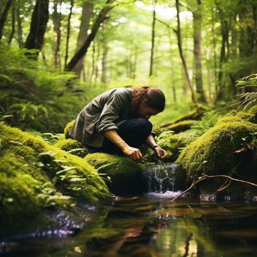 taking a forest baths, or “shinrin-yoku,” the Japanese medicinal practice that involves walking in the woods, fully breathing the scent of trees and listening to birds chirping