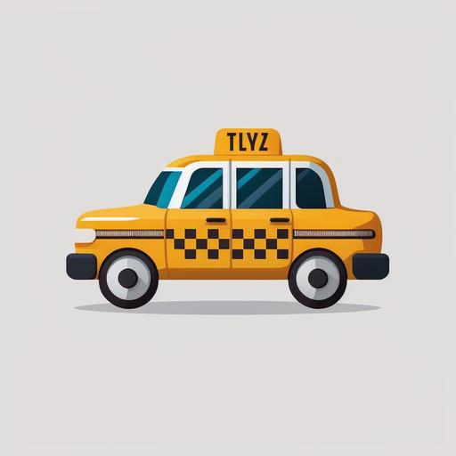 taxi car svg 2d icon white background